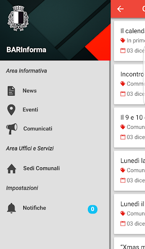 Android application BARInforma screenshort