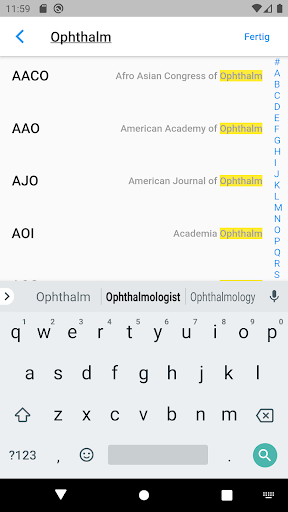 Abkürzungen der Augenheilkunde Screen 3