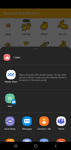 Screenshot of BuzzStickers