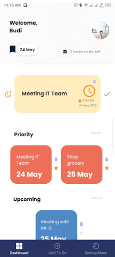 Android application OnTime - To Do App screenshort