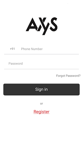 Android application MyAXYS screenshort