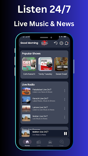 Android application MastFM103 - Live Music & News screenshort