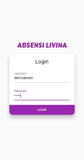 Android application Absensi Livina screenshort