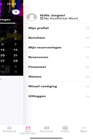 Android application My HealthClub screenshort