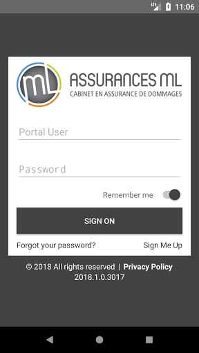 Android application Assurances ML Inc. Online screenshort