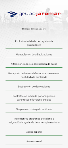 Grupo Jaremar Ethics Line Screen 3