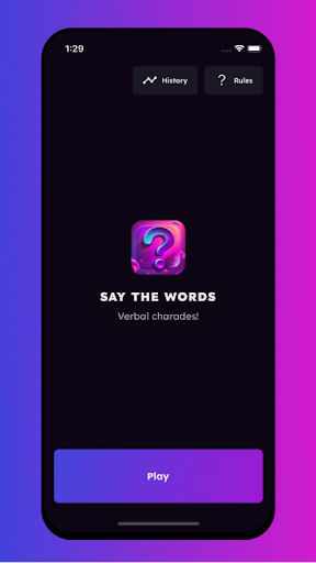 Android application Say The Words screenshort
