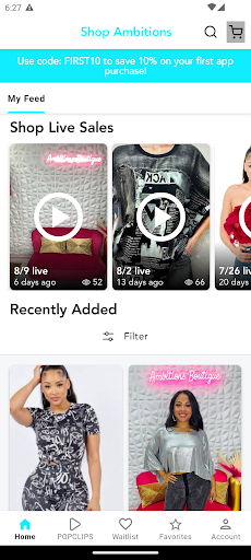 Android application Shop Ambitions screenshort
