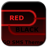 GO SMS Theme Dark Red Black icon