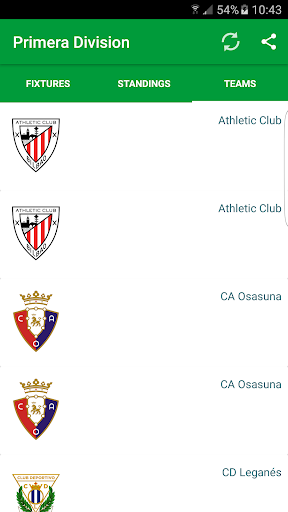 Calendario de Liga Española screenshot