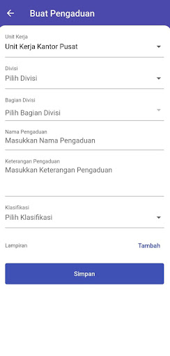 Helpdesk Jamkrindo Screen 2