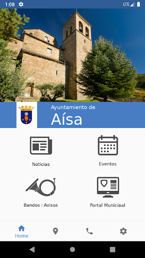 Android application Ayuntamiento de Aísa screenshort
