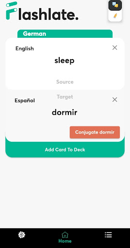 Android application Flashlate screenshort