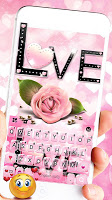screenshot of Couple Love Roses Keyboard Theme