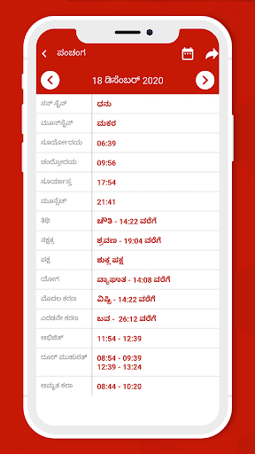 Kannada Calendar 2022