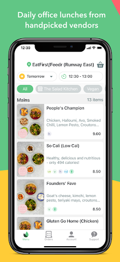 Android application Feedr: Healthy Office Meals screenshort