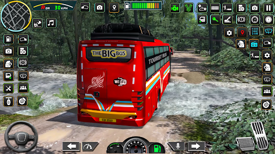 Uphill Mountain Bus Driving 3d