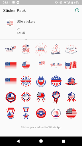 WAStickerApps USA Stickers Screen 2
