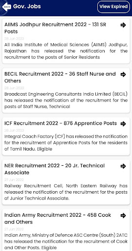 Online Job Search App Screen 2