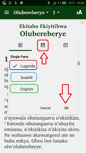 Luganda Swahili English Screen 3