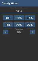 screenshot of Gratuity Wizard (tip calculato