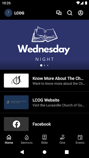 Android application Lucasville Church of God screenshort