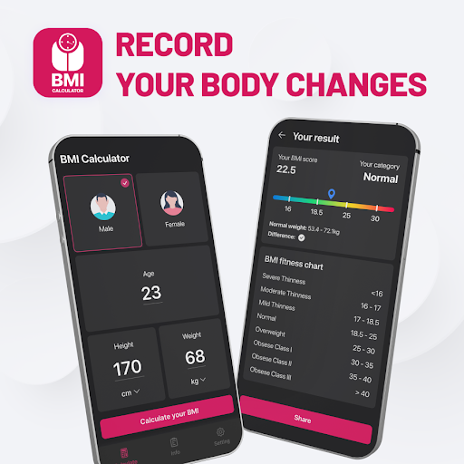Android application BMI Calculator screenshort