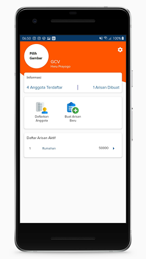 Android application Arisan screenshort