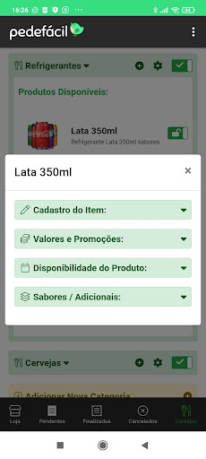 Android application Pede Fácil Store screenshort