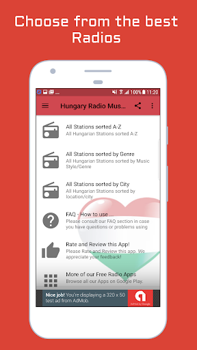 Android application Hungarian Radio Music & News screenshort