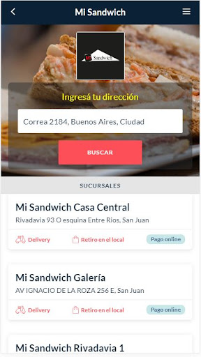Android application Mi Sandwich screenshort