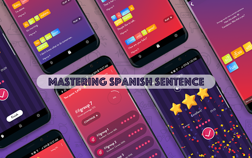 Android application Spanish Sentence Practice screenshort