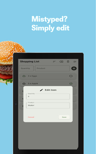 Widget List - Shopping List
