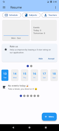 Android application School Timetable Pro screenshort