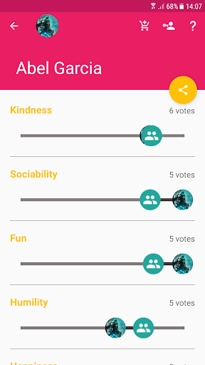 Android application RateThem - Rate personality tr screenshort