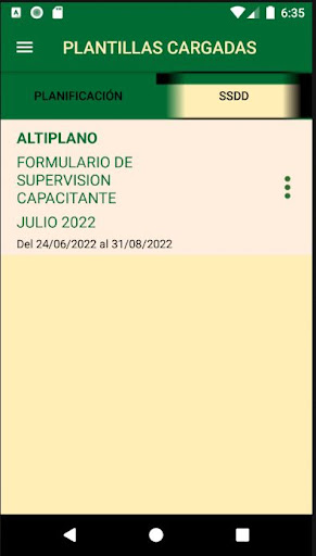 Android application SCIPAE screenshort