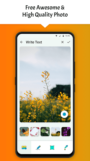 Write Finnish Text on photo Screen 3