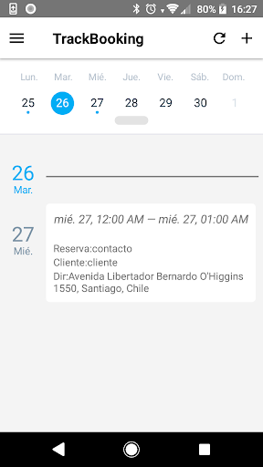 Android application Fleet Booking screenshort