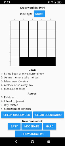 Android application Almost Unlimited Crosswords screenshort