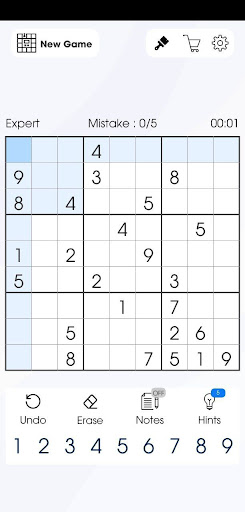Android application Sudoku-Puzzle Game screenshort