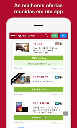 Android application Promotop - Promoções e Cupons screenshort