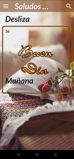 Android application Saludos para todo el día screenshort