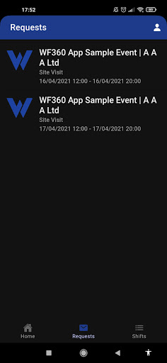 Android application Workforce360 screenshort
