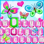 Cover Image of Download Cute Butterfly Emoji Keyboard  APK