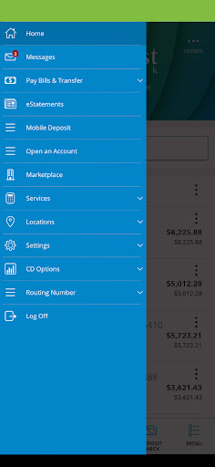 SouthEast Bank Mobile Banking Screen 2