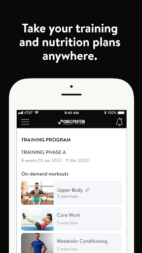 Android application Chris Protein PT screenshort