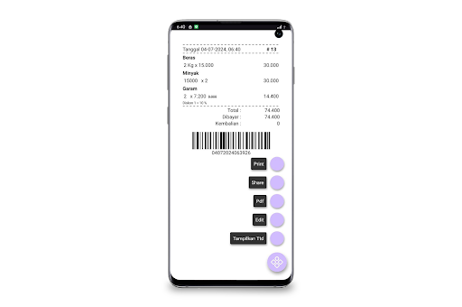 Nota Penjualan Screen 3