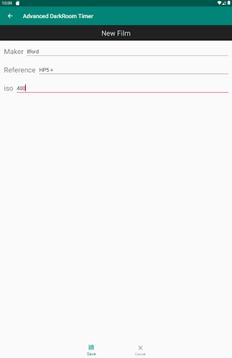 Advanced Darkroom Timer Screen 3