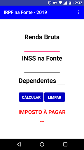 Android application Desconto na Fonte IRPF screenshort