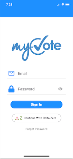Visualização do aplicativo